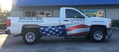 Vehicle wraps Fort Myers Cape Coral Naples Florida Victory Layne Chevrolet