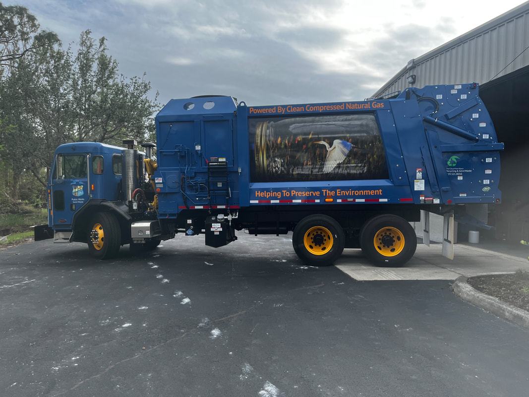 PictureWe are proud to be the official wrapper for the City of Fort Myers Waste Management Trucks