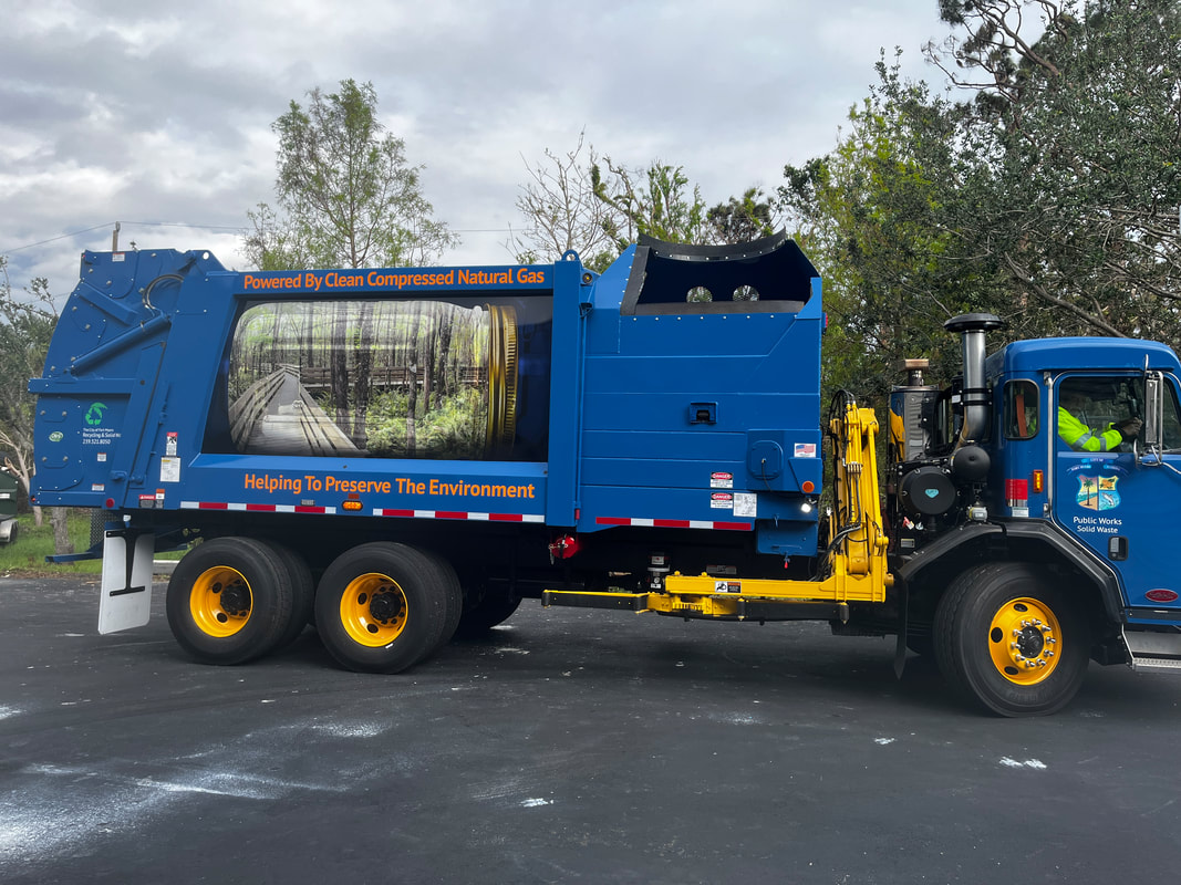 We are proud to be the official wrapper for the City of Fort Myers Waste Management Trucks